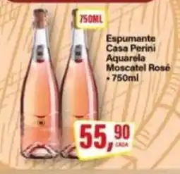 Rede Supermarket Espumante Casa Perini Aquarela Moscatel Rosé oferta