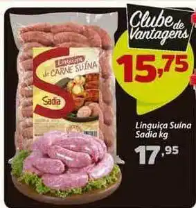Confiança Supermercados Linguiça Suína Sadia 1kg oferta