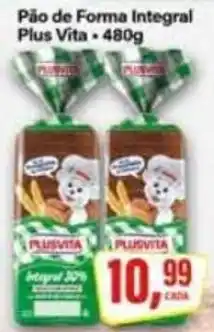 Rede Supermarket Pão de Forma Integral Plus Vita oferta