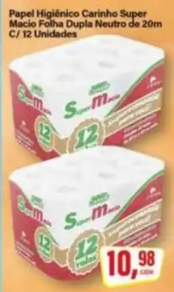 Rede Supermarket Papel Higiênico Carinho Super Macio Folha Dupla Neutro oferta
