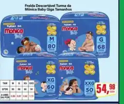 Rede Supermarket Fralda Descartável Turma da Mônica Baby Giga oferta