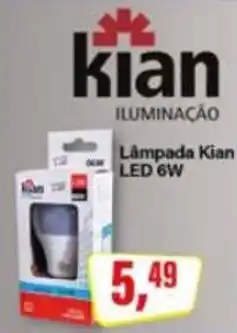 Rede Supermarket Lâmpada Kian LED 6W oferta