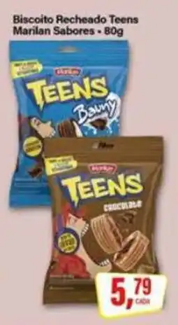Rede Supermarket Biscoito Recheado Teens oferta