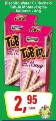 Rede Supermarket Biscoito Wafer C/ Recheio Tub-in Montevegine Sabores oferta