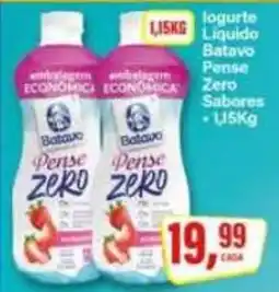 Rede Supermarket logurte liquido batavo pense zero sabores oferta
