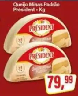 Rede Supermarket Queijo Minas Padrão President oferta