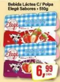 Rede Supermarket Bebida Láctea C/ Polpa Elegê Sabores oferta