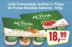Rede Supermarket Leite Fermentado Activia C/ Polpa de Frutas Bandeja Sabores oferta