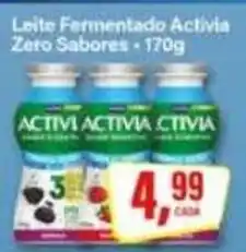 Rede Supermarket Leite fermentado activia zero sabores oferta