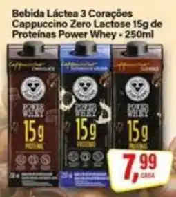 Rede Supermarket Bebida Láctea 3 Corações Cappuccino Zero Lactose oferta