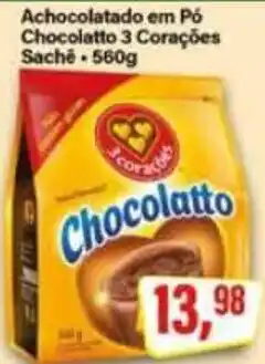 Rede Supermarket Achocolatado em Pó Chocolatto 3 Corações oferta