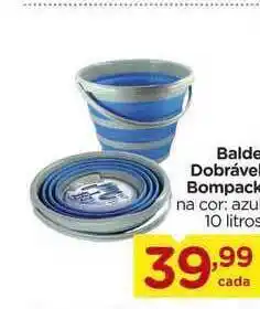 Balde Dobrável Bompack 10L