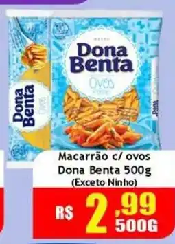 Supermercado Kibe Macarrão c/ ovos Dona Benta oferta