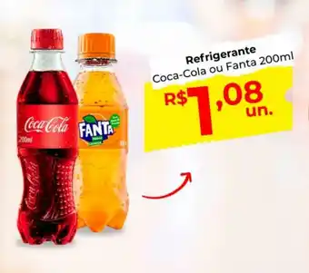 Supermercados Rex Refrigerante Coca-Cola ou Fanta 200ml oferta