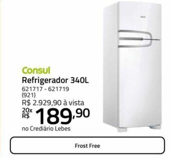 Lojas Lebes Consul Refrigerador 340L oferta