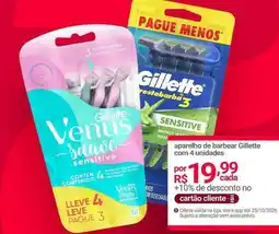 Lojas Americanas Gillette - aparalho de barbear oferta