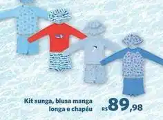 Sam's Club Kit sunga, blusa manga longa e chapeu oferta