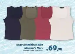 Sam's Club Member's mark - regata feminina scuba oferta