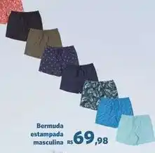 Sam's Club Bermuda estampada masculina oferta