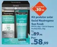 Sam's Club Neutrogena - kit protetor solar facial sun fresh oferta