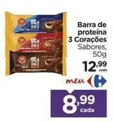 Carrefour 3 corações - barra de proteína oferta