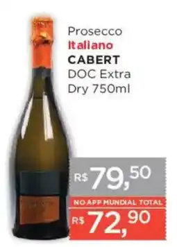 Supermercados Mundial Prosecco italiano cabert doc extra dry oferta