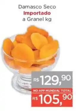 Supermercados Mundial Damasco seco importado a granel kg oferta