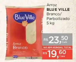 Supermercados Mundial Arroz blue ville branco/parboilizado oferta