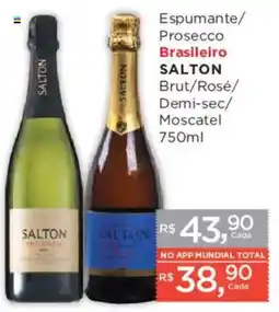 Supermercados Mundial Espumante/Prosecco Brasileiro Salton Brut/Rosé/Demi-sec/Moscatel oferta