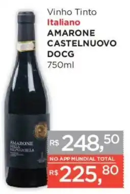 Supermercados Mundial Vinho Tinto Italiano Amarone Castelnovo DCG oferta