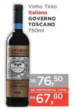Supermercados Mundial Vinho tinto italiano governo toscano oferta