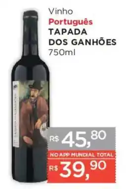 Supermercados Mundial Vinho Português Tapada Dos Ganhões oferta