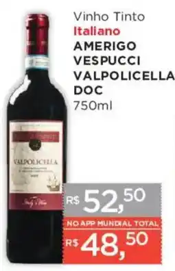 Supermercados Mundial Vinho Tinto Italiano Amerigo Vespucci Valpolicella Doc oferta