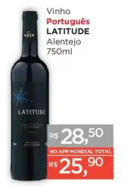 Supermercados Mundial Vinho Português Latitude oferta