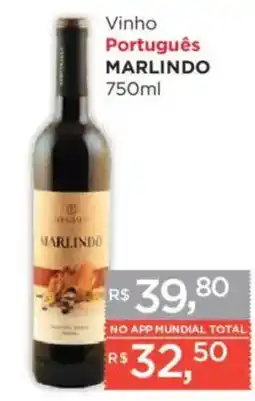 Supermercados Mundial Vinho Português Marlindo oferta