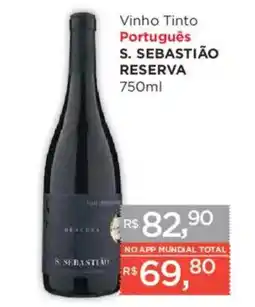 Supermercados Mundial Vinho Tinto Português S. Sebastião Reserva oferta