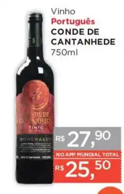 Supermercados Mundial Vinho Português Conde de Cantanhede oferta