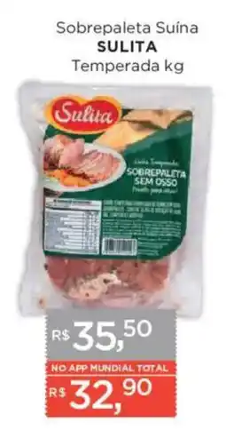 Supermercados Mundial Sobrepaleta Suina Sulita Temperada kg oferta
