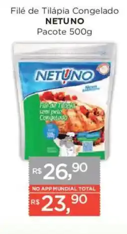 Supermercados Mundial Filé de Tilápia Congelado Netuno oferta