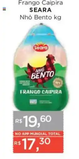 Supermercados Mundial Frango caipira nhô bento kg oferta