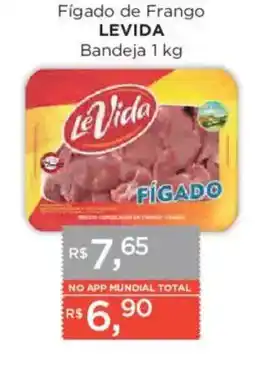 Supermercados Mundial Fígado de Frango Levida oferta