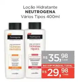 Supermercados Mundial Loção Hidratante Neutrogena Vários Tipos oferta