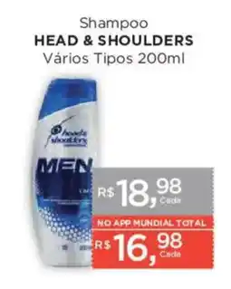 Supermercados Mundial Shampoo head & shoulders vários tipos oferta