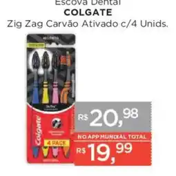 Supermercados Mundial Escova Dental Colgate Zig Zag Carvão Ativado oferta