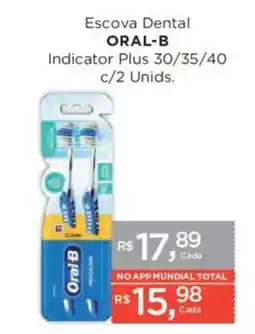 Supermercados Mundial Escova Dental Oral-B Indicator Plus 30/35/40 oferta