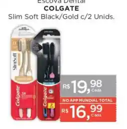 Supermercados Mundial Escova Dental Colgate Slim Soft Black/Gold oferta
