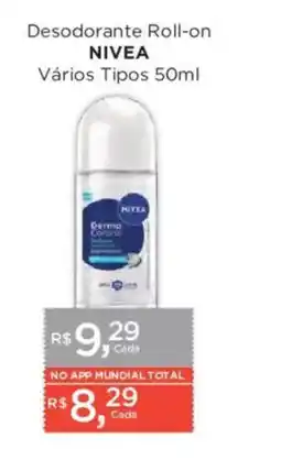 Supermercados Mundial Desodorante Roll-on Nivea Vários Tipos oferta