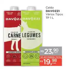 Supermercados Mundial Caldo davoZZi vários tipos oferta