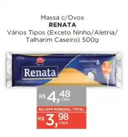 Supermercados Mundial Massa c/ovos renata oferta