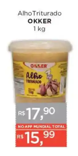 Supermercados Mundial Alho Triturado Okker oferta